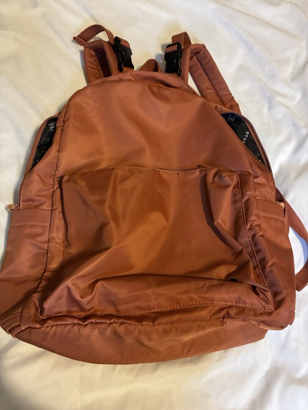 STATE LORIMER Baby BACKPACK SIENNA Adjustable, Zipper, Insulated Bottle EUC